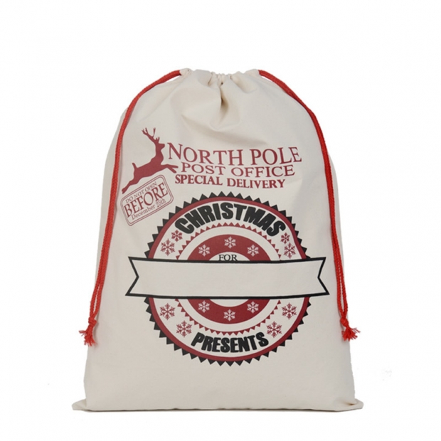 安価なカスタマイズされたプリント入りコットンリネン巾着袋