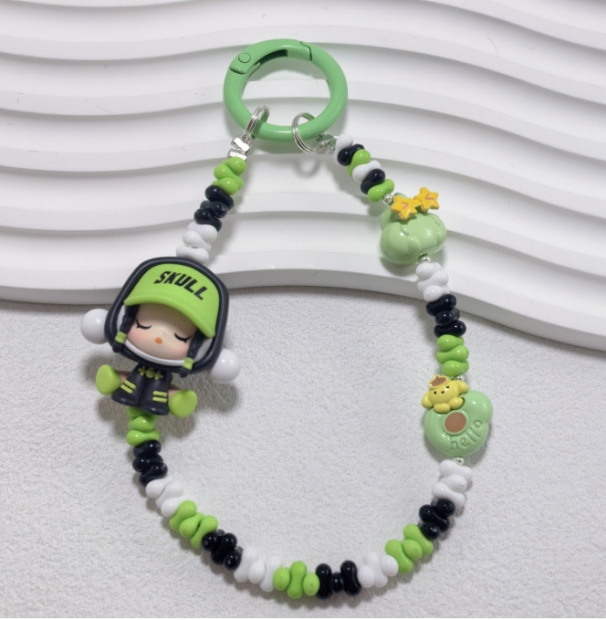 キーチェーン ビーズ携帯電話チェーン ユニバーサル携帯電話リスト ストラップ チェーン キーチェーン ペンダント