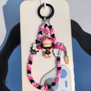 キーチェーン ビーズ携帯電話チェーン ユニバーサル携帯電話リスト ストラップ チェーン キーチェーン ペンダント