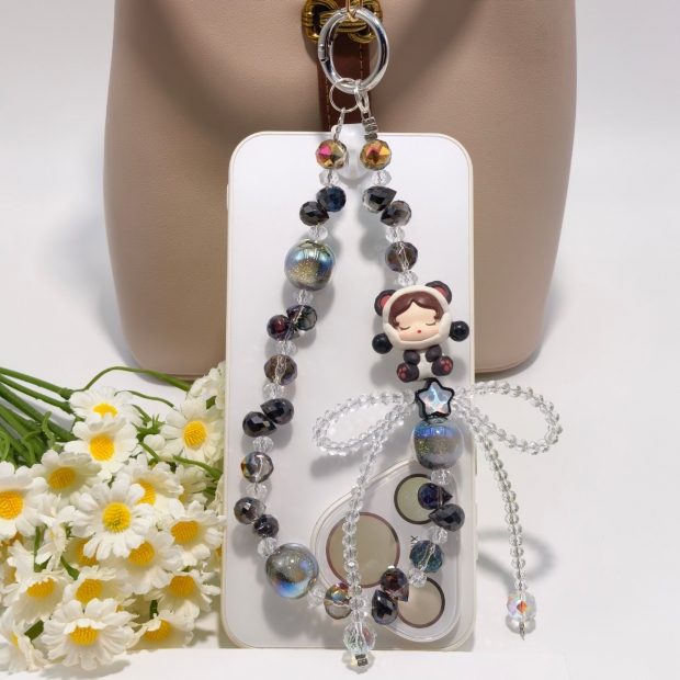 キーチェーン ビーズ携帯電話チェーン ユニバーサル携帯電話リスト ストラップ チェーン キーチェーン ペンダント