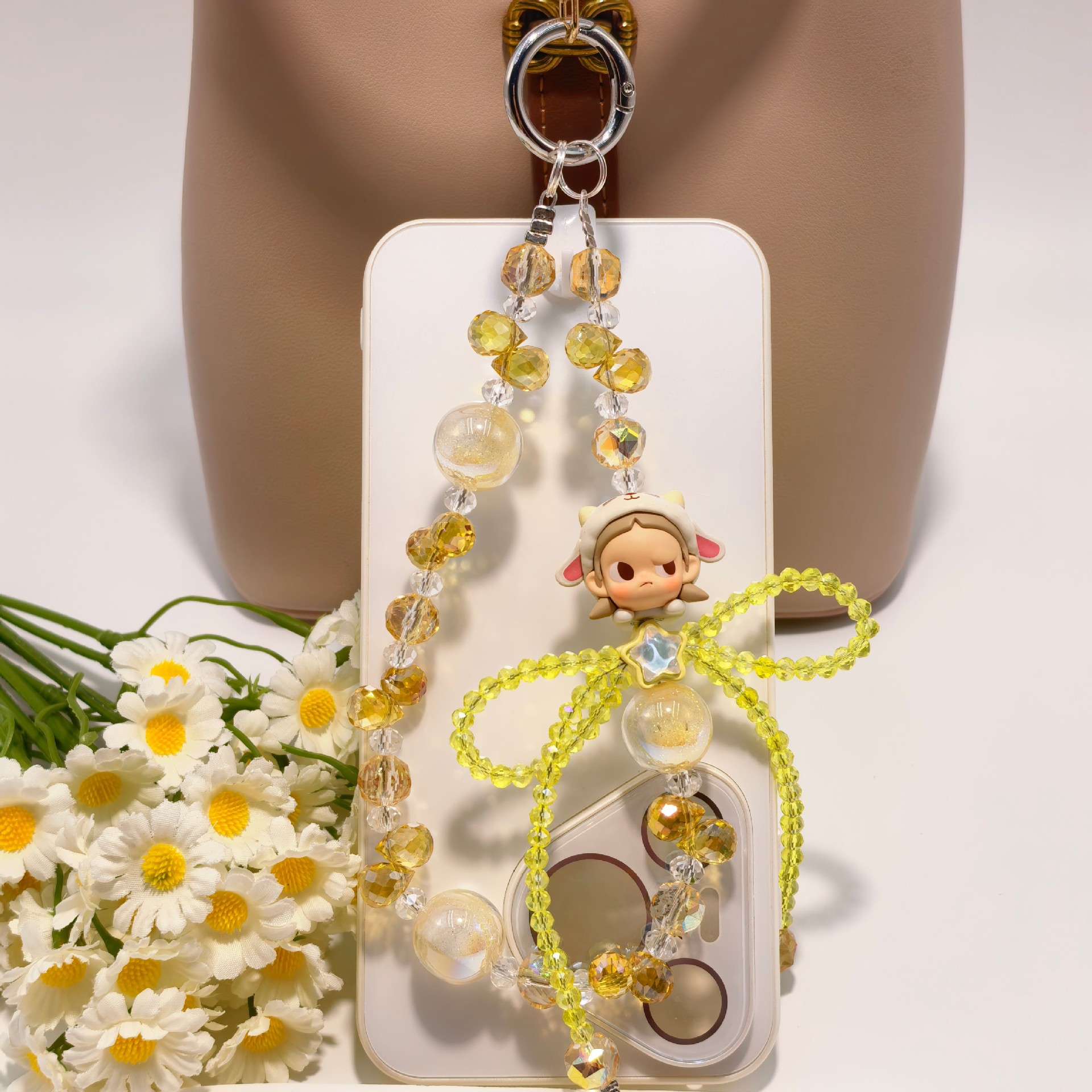 キーチェーン ビーズ携帯電話チェーン ユニバーサル携帯電話リスト ストラップ チェーン キーチェーン ペンダント